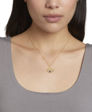Evil Eye Necklace made of authentic 925 Sterling Silver plated with Gold