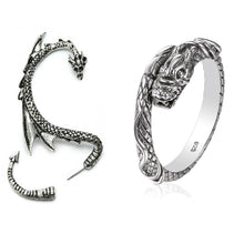 One Dragon Ear Cuff and One Dragon Ring