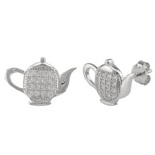 Tea Pot Ear Pin made of authentic 925 Sterling Silver