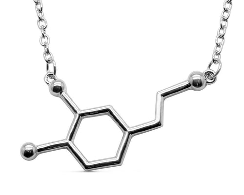 Dopamine Molecule Necklace available in 3 colors