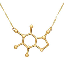 Caffeine Molecule Necklace made of 925 sterling silver