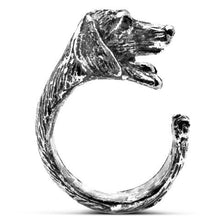 Dachshund Ring in Silver Tone