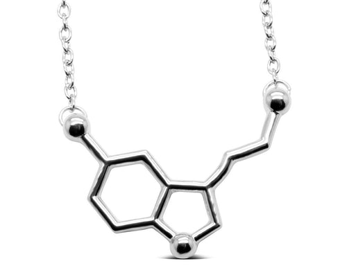 Serotonin Molecule Necklace in 3 colors