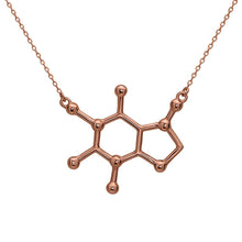 Caffeine Molecule Necklace made of 925 sterling silver