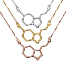 Serotonine Molecule Necklace made of 925 sterling silver