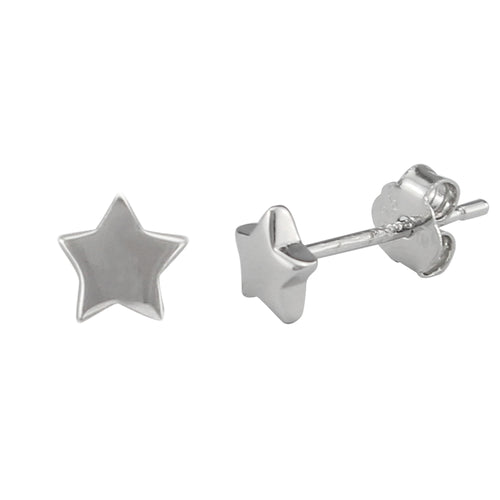 Star Ear Pin made of authentic 925 Sterling Silver