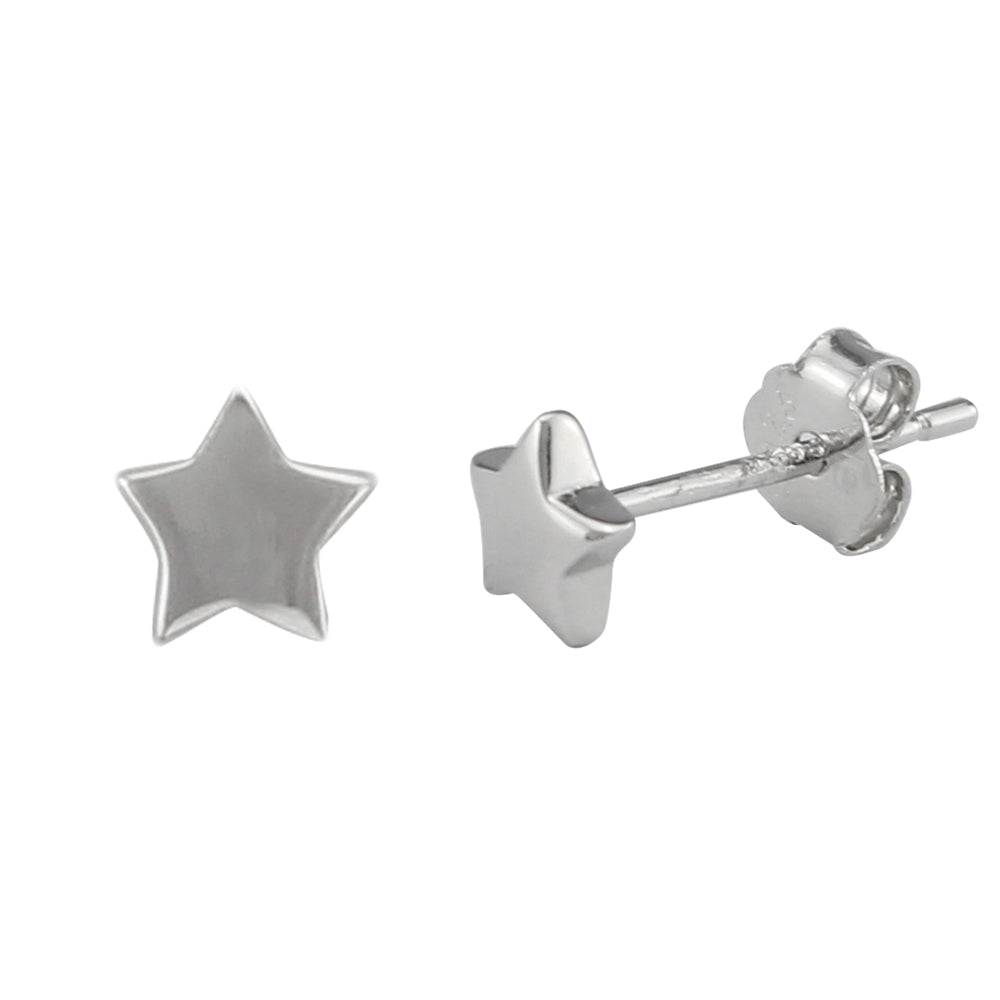 Star Ear Pin made of authentic 925 Sterling Silver