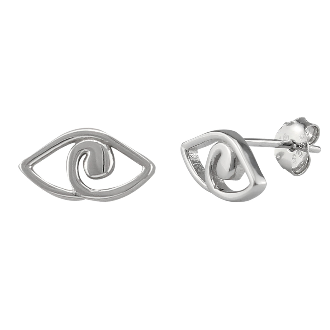 Evil Eye Ear Pin made of authentic 925 Sterling Silver