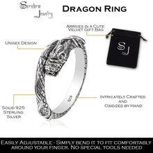 Dragon Ring made of 925 sterling silver