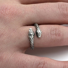 Double Headed Snake Ring 925 Sterling Silver