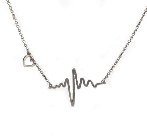 EKG Heartbeat Necklace Chain made of high quality alloy
