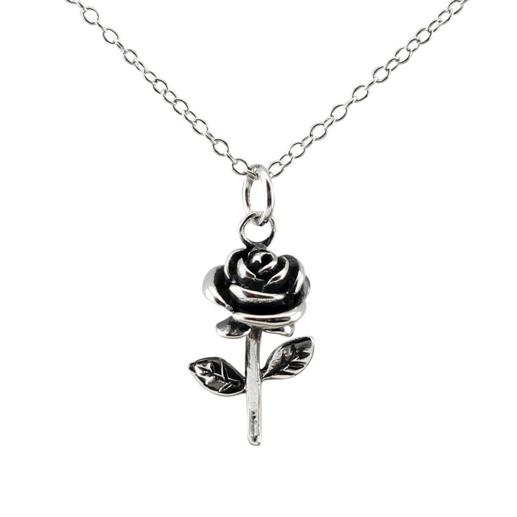 Rose Flower Necklace made of authentic 925 Sterling Silver