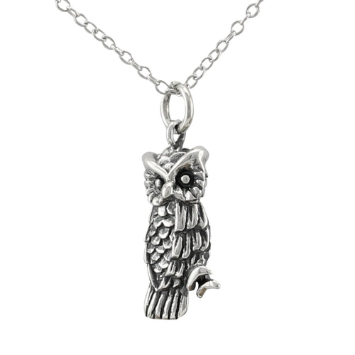 Owl Necklace made of authentic 925 Sterling Silver