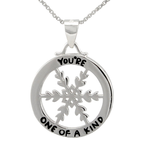 Snowflake Necklace made of authentic 925 Sterling Silver