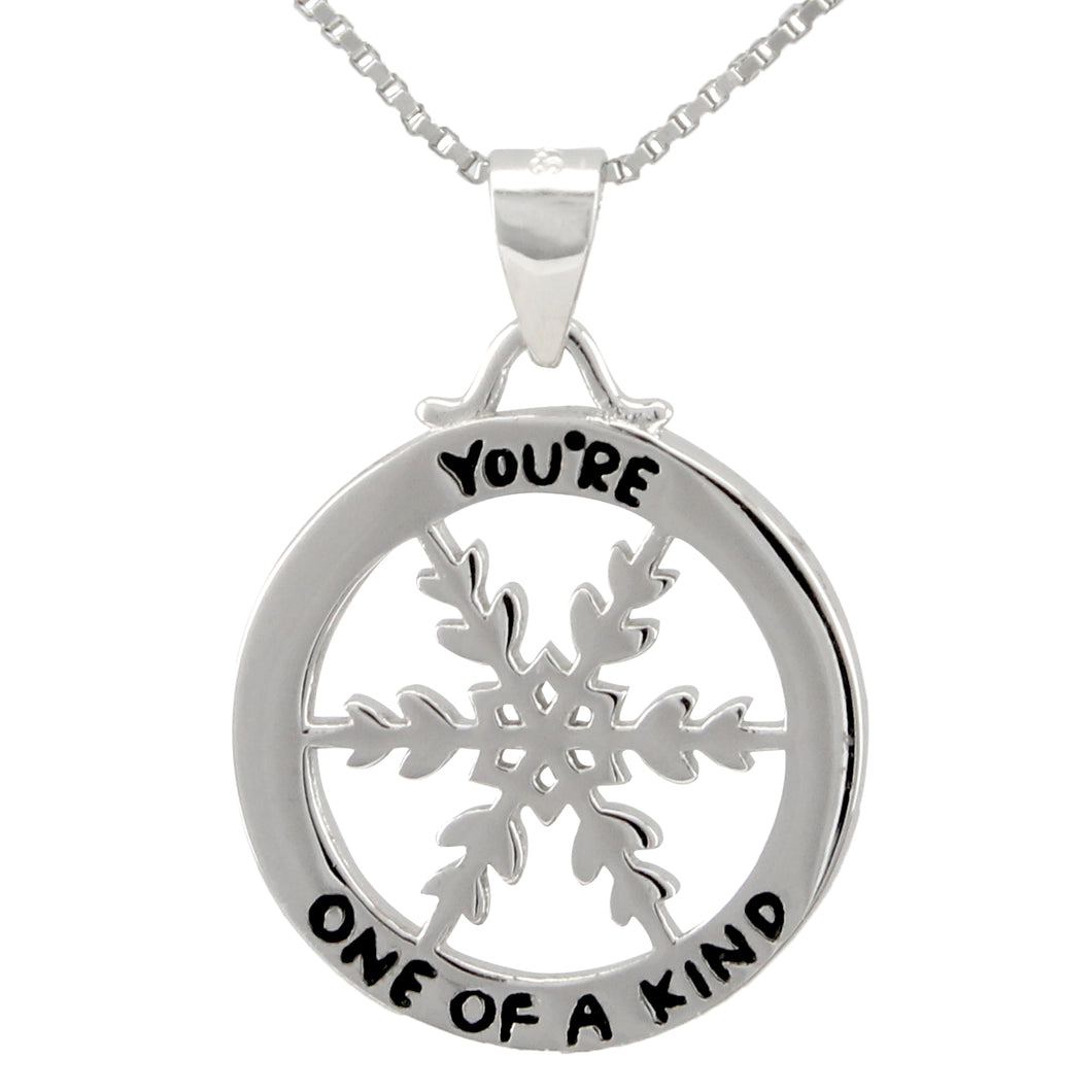 Snowflake Necklace made of authentic 925 Sterling Silver