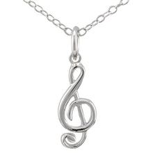 Violin Clef Necklace made of authentic 925 Sterling Silver