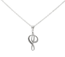 Violin Clef Necklace made of authentic 925 Sterling Silver