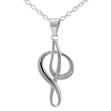 Treble Clef Necklace made of authentic 925 Sterling Silver