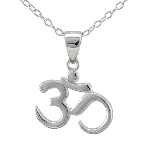 Om Namaste Necklace made of authentic 925 Sterling Silver