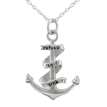 Anchor Necklace 'refuse to sink' made of authentic 925 Sterling Silver