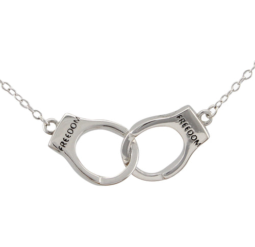 Handcuff Necklace 'FREEDOM' made of authentic 925 sterling silver